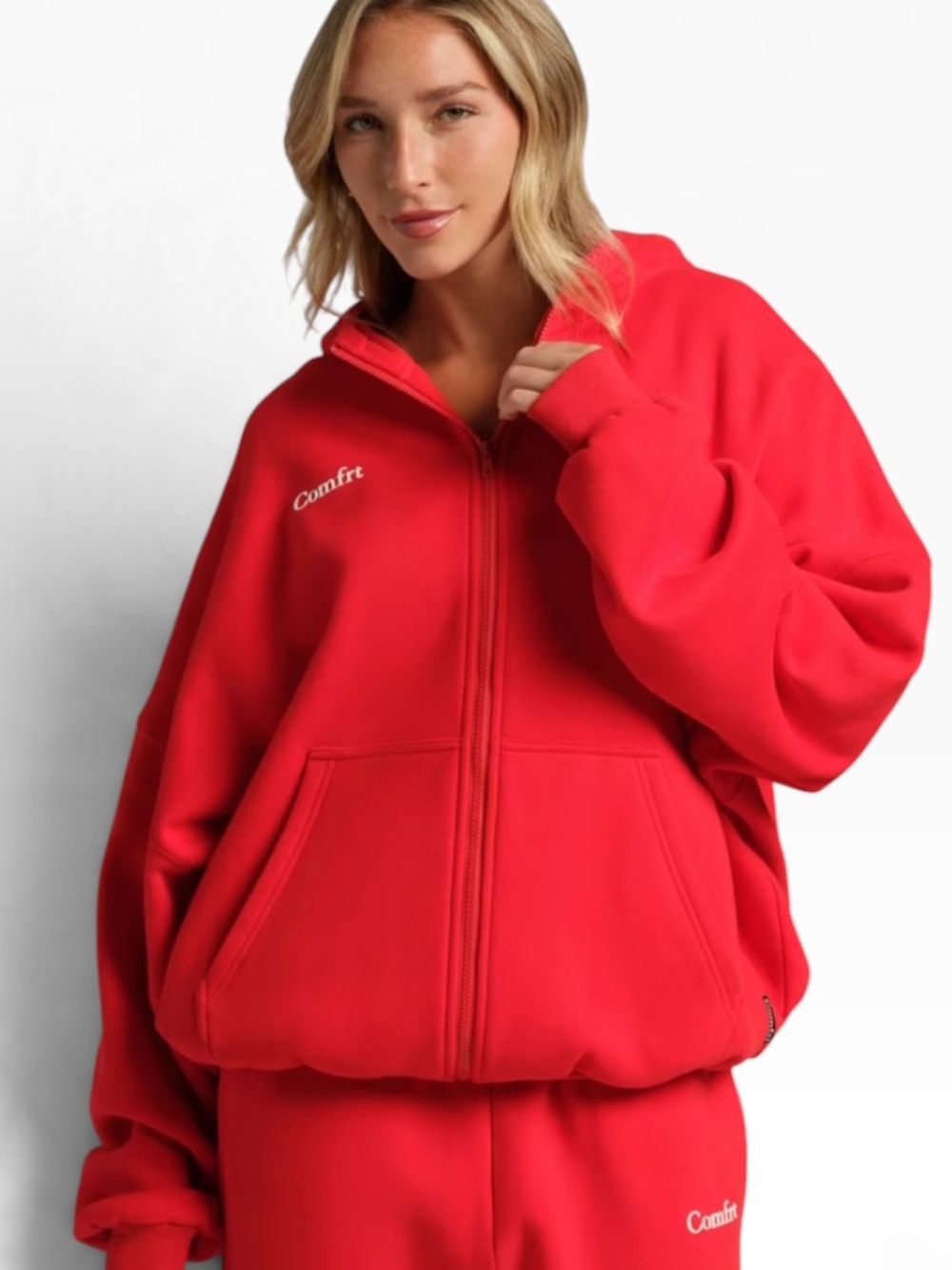 Cmfrt Cloud Zip Hoodie - Mega Crimson Sz XL Like New